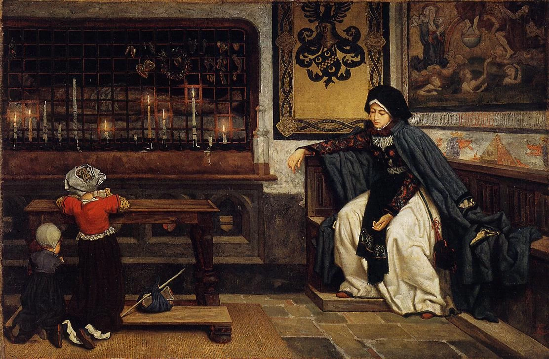 James Tissot - 152, Margheritain chiesa, 1861, National Gallery of Ireland, Dublino